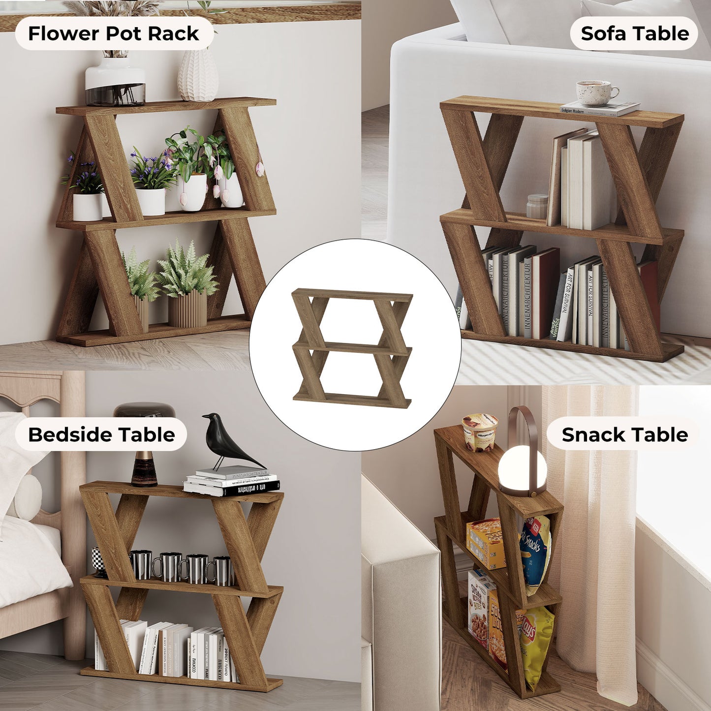 Levede 22cm Slim Side Table Narrow Sofa End Table for Living Room Small Spaces
