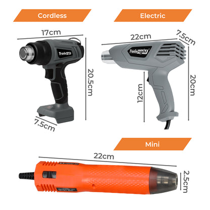 Traderight Hot Air Gun Cordless Electric Heat Gun with Nozzles DIY Craft Repair