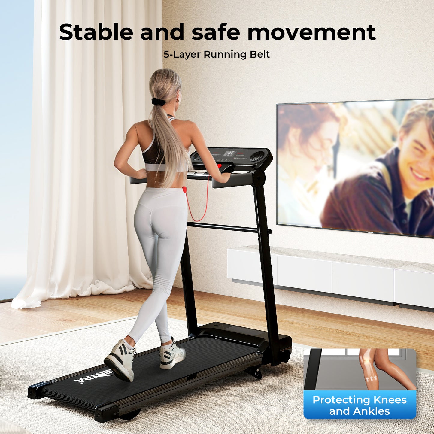 Centra Folding Treadmill for Home Incline Running Machine Walking Pad Bluetooth