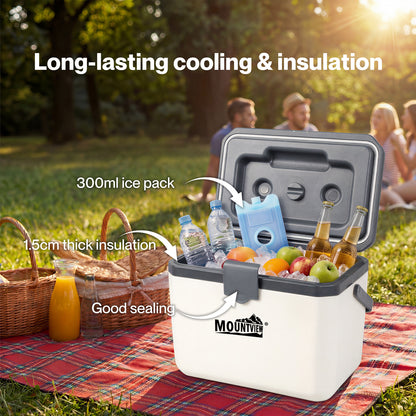 Mountview Cool Box 6L Portable Cooler Food Drinks Camping Beach Picnic White