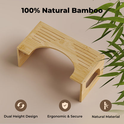 Levede Bamboo Squatty Potty Squatting Toilet Poop Stool Bathroom Non-Stick