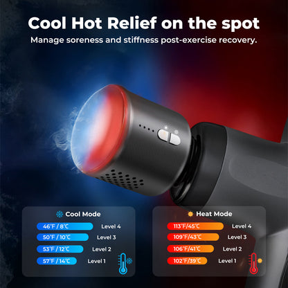 Centra Massage Gun Deep Tissue Heating Cooling Head for Muscle Deep Relaxation