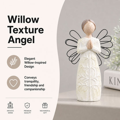 Levede Resin Thank You Gift Figurines Willow-Inspired White For Shelf Decor