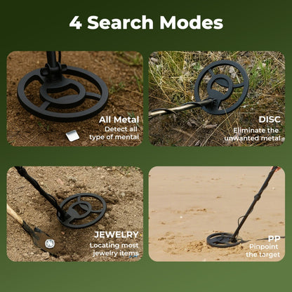 Traderight Metal Detector Professional Waterproof for Beginner 4 Search Mode