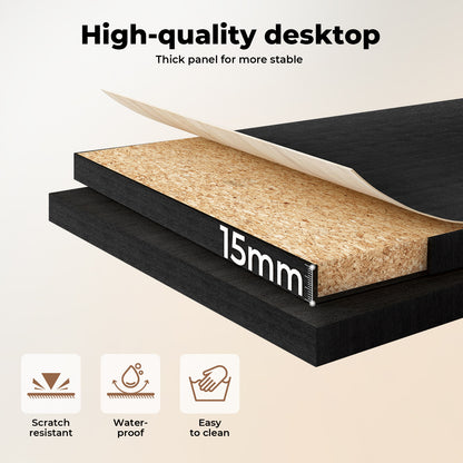 Levede L-shaped Office Desk Corner Computer Table with Storage USB Power Charing