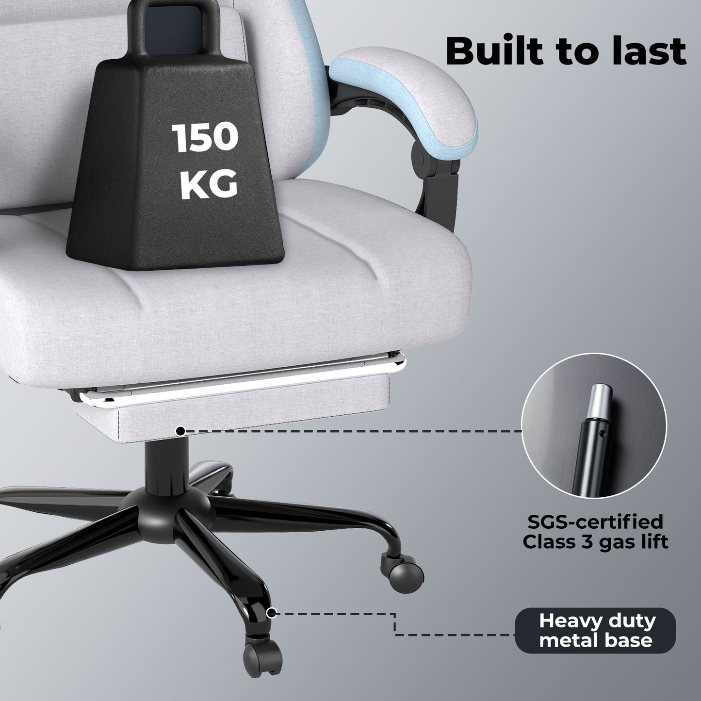 Levede Gaming Chair Office Recliner Spring Padding Adjustable Swivel Footrest