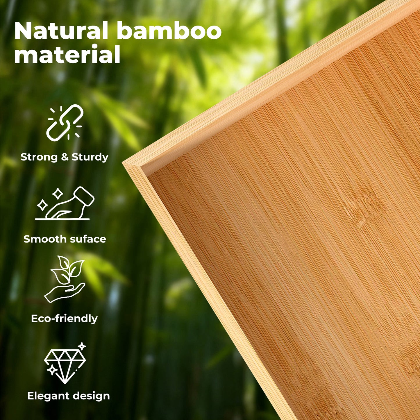 Toque Bamboo Foldable Bed Tray Table with Phone Holder Breakfast Laptop Desk