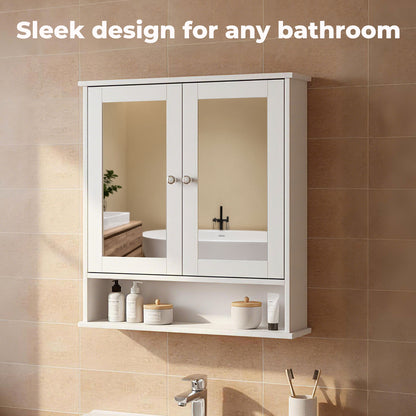 Levede Bathroom Mirror Cabinet Storage Toilet Cupboard Wall Mounted Shelves