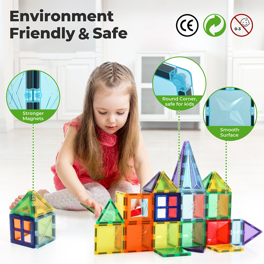 Dekko 60pc Magnetic Building Blocks Set STEM Educational Toys for Kids Gifts