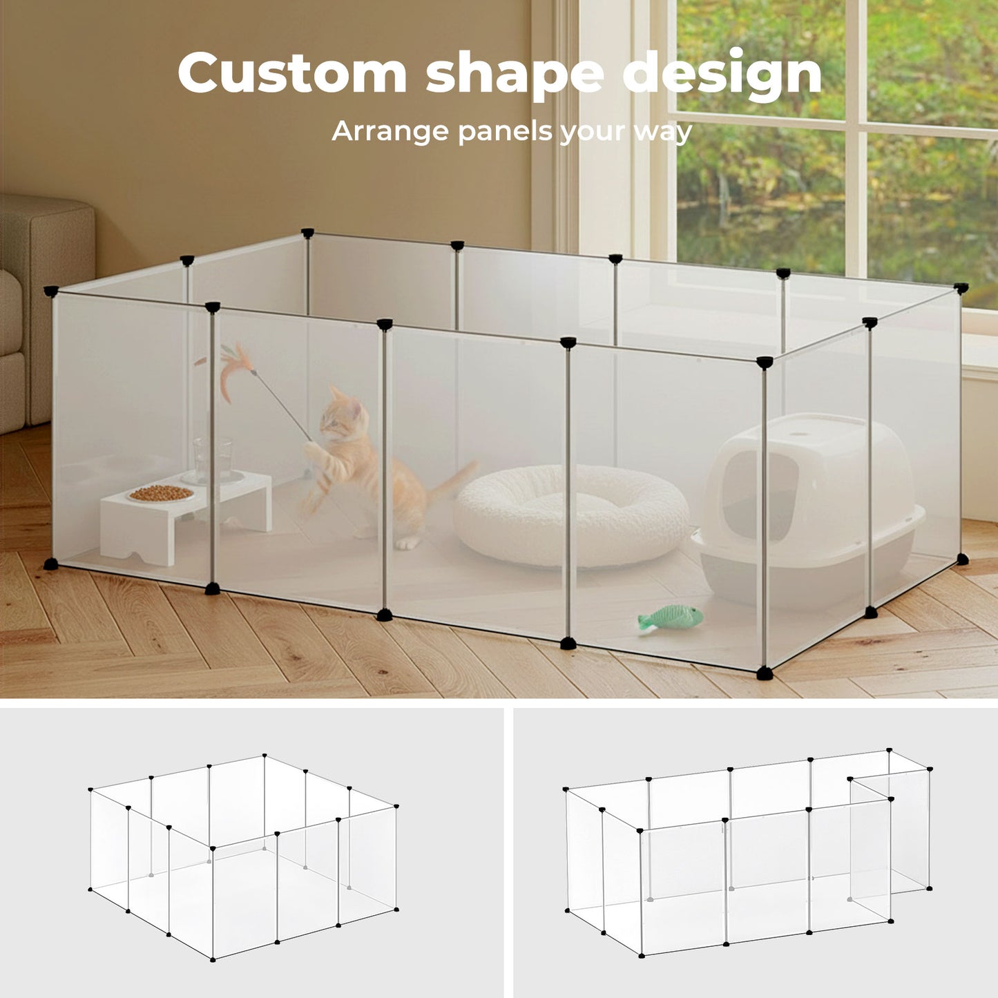 Small Animal Playpen DIY Plastic Pet Fence for Rabbit Hamster Puppy Guinea Run