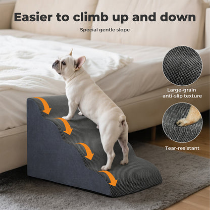 Skylos Pet Stairs Dog Ramp for Bed Sofa Small Dog 2/3/4 Step Non-Slip Washable