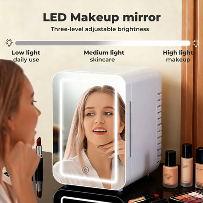 Spector Mini Fridge 5L Portable Small Cooler Warmer LED Makeup Mirror Car Home