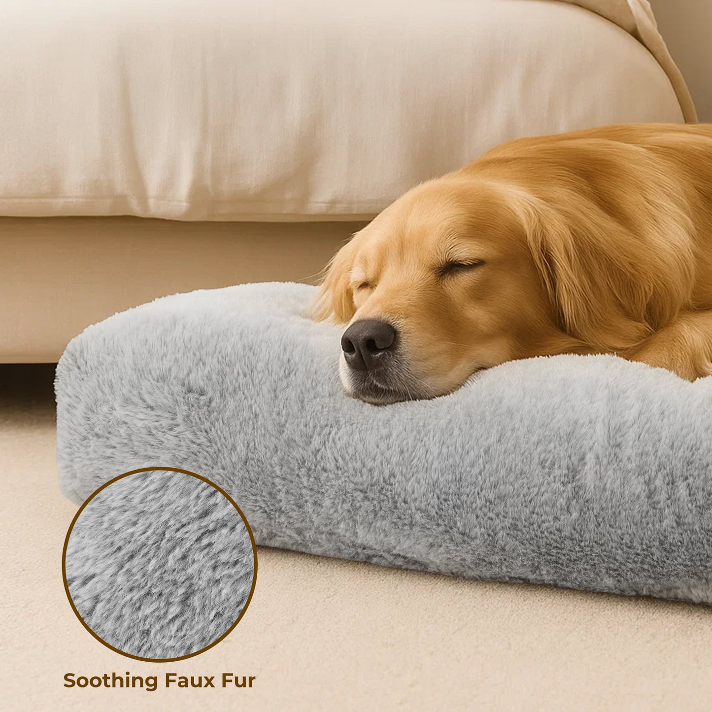Skylos Extra Large Dog Bed Mattress Plush Cushion Washable Pet Crate Pad Mat