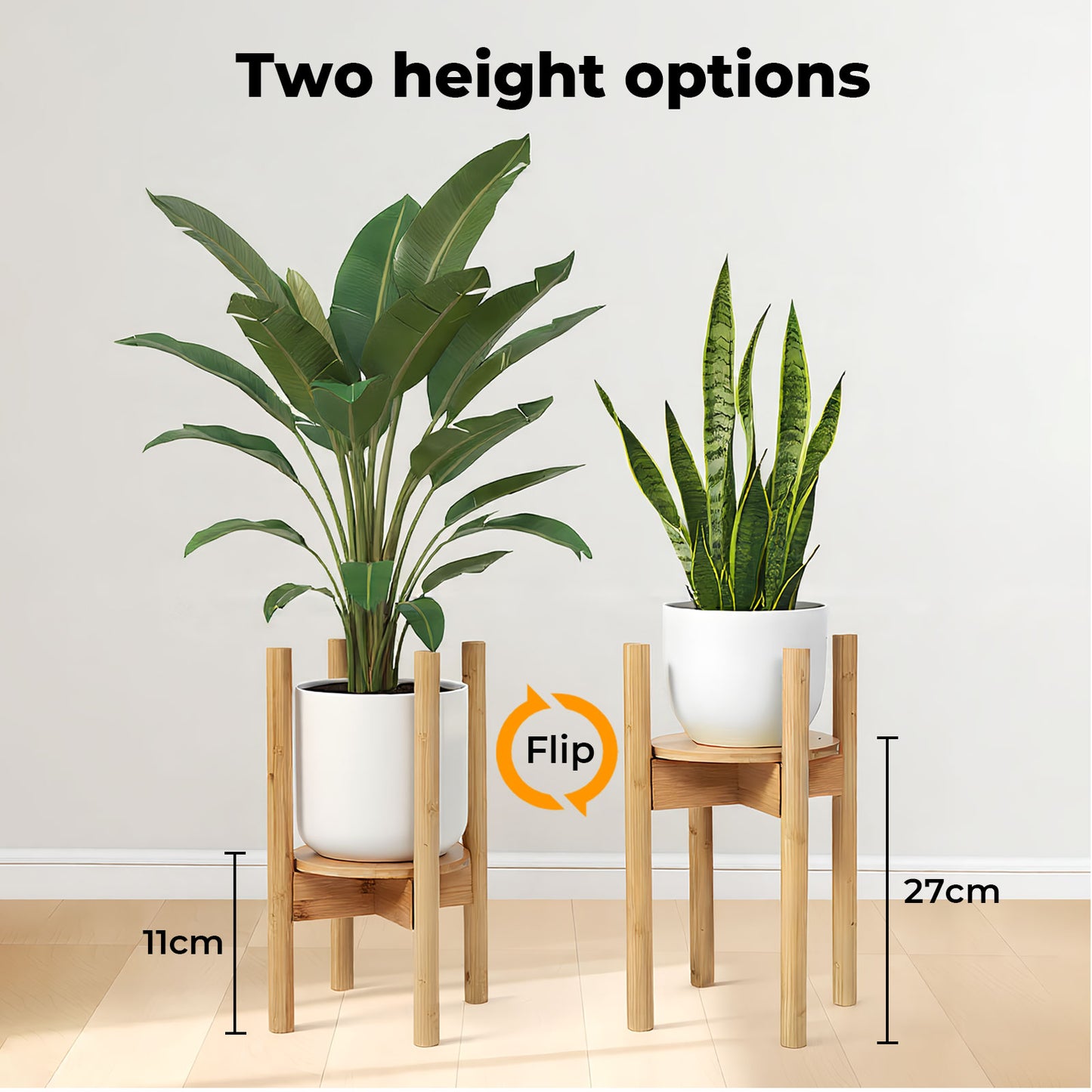Levede Bamboo Adjustable Plant Stand Indoor Outdoor Modern Display Stand Rack
