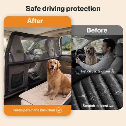 Skylos Dog Car Barrier Net Mesh Dog Guard Safety Boot Back Seat Pet Barrier