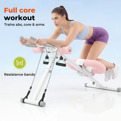 Centra Adjustable AB Machine Foldable Abdominal Trainer Home Workout LED Monitor