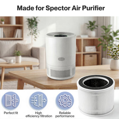 Spector Air Purifier Filter Core 3-in-1 HEPA High-Efficiency Activated Carbon
