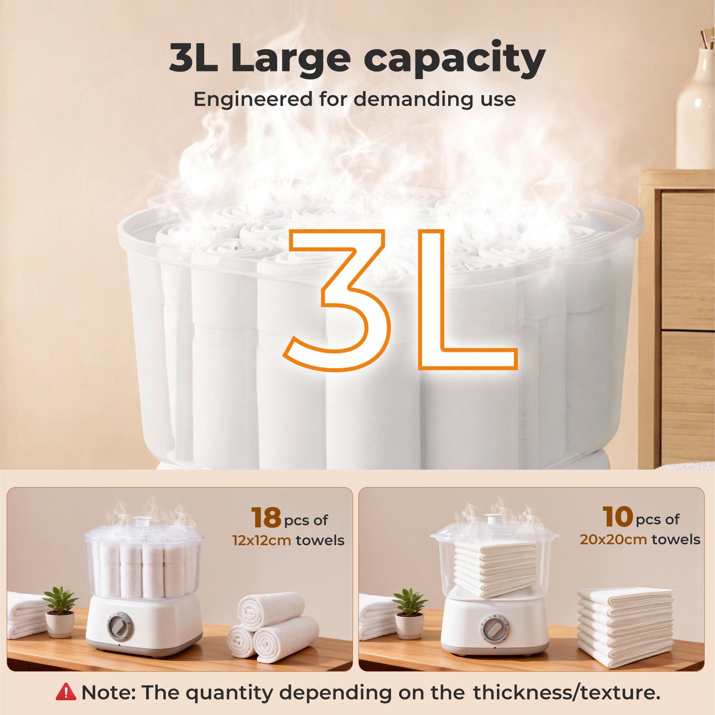 Spector 3L Towel Steamer Hot Towel Warmer Sterilizer Timer For Home Facial Spa