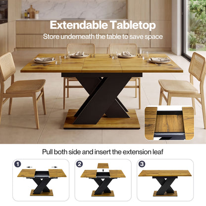 Levede Extendable Dining Table Modern Extending Kitchen Dining Table 120-160cm