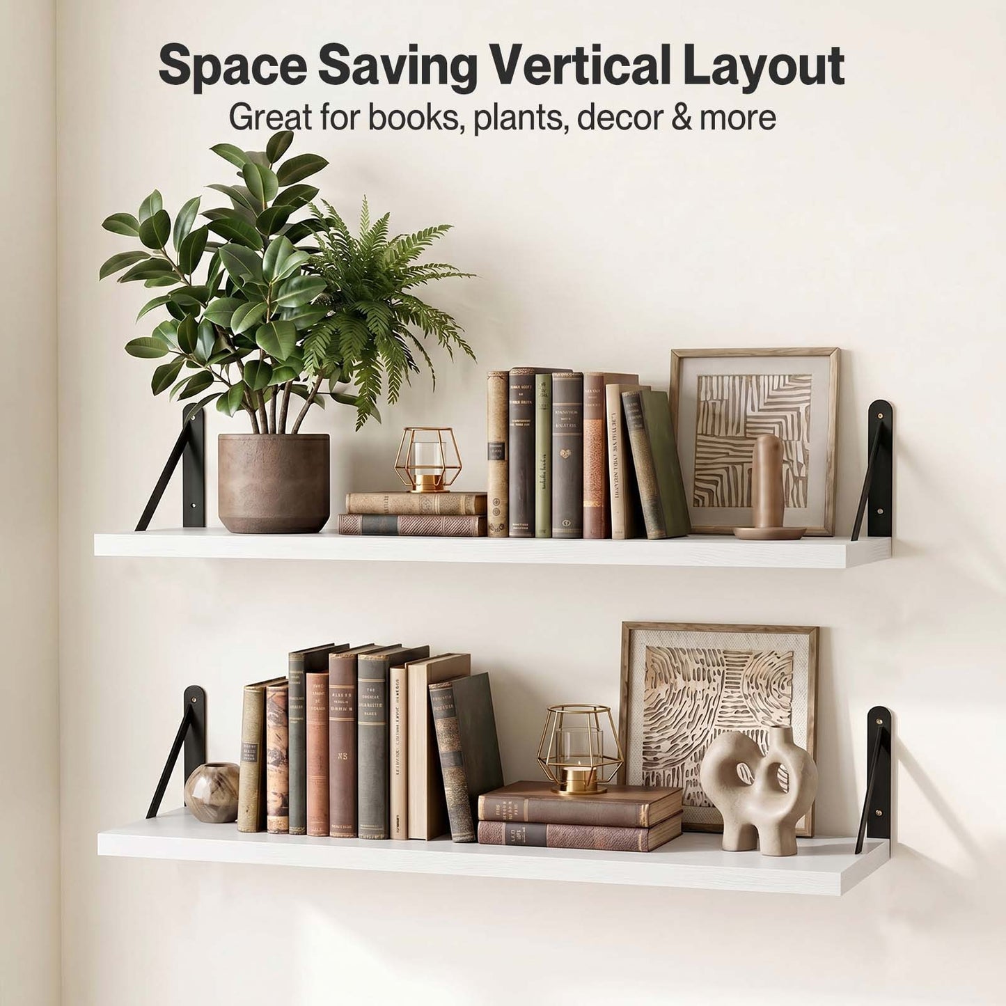 Levede Floating Shelves 2PC Wall Mounted Shelf DIY Storage Display Modern Decor