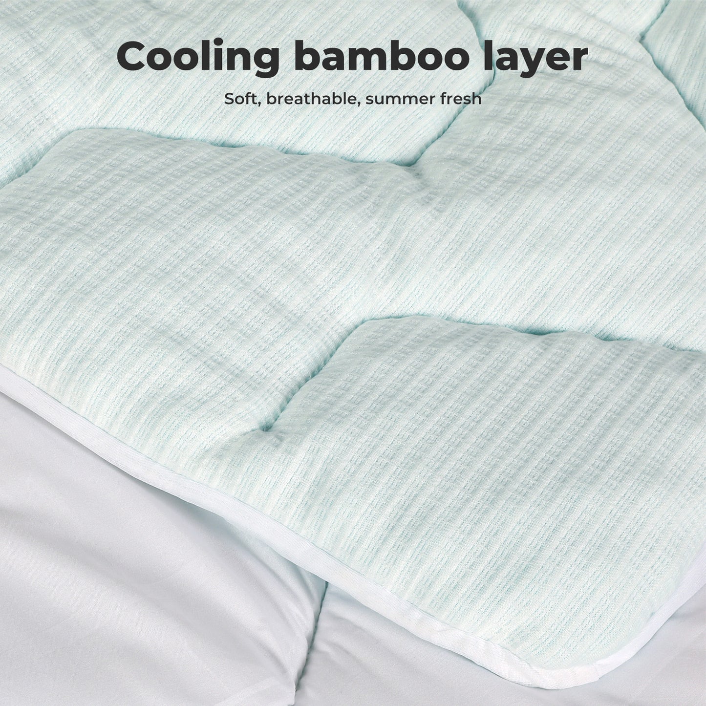 Lavio Mattress Topper Pillowtop Memory Foam Protector Bamboo Cover Super King