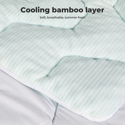 Lavio Mattress Topper Pillowtop Memory Foam Protector Bamboo Cover Super King