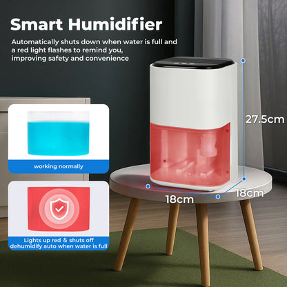 Spector Electric Dehumidifier 2000ml Drying Moisture with LED Light Timer Silent
