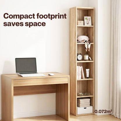 Levede Bookcases Book Shelf Shelving Storage Unit Slim Wood Office Home Wood