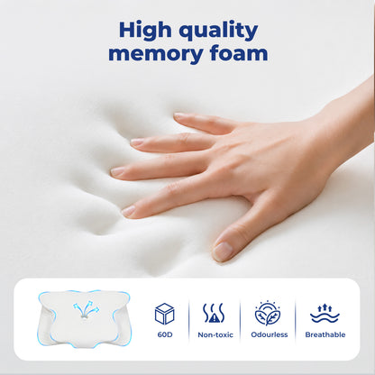 Lavio Ergonomic Pillow Cervical Neck Memory Foam Orthopedic Shoulder Pain Relief