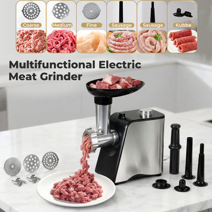 Spector 4-in-1 Electric Meat Grinder Mincer 2800W  Sausage Filler Kibbe Maker