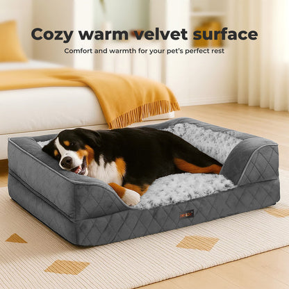 Skylos Orthopedic Dog Bed Memory Foam Pet Mattress Calming Washable Waterproof