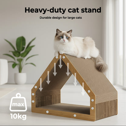 Skylos Cat Scratching Board House Corrugated Cardboard Cat Scratcher Indoor