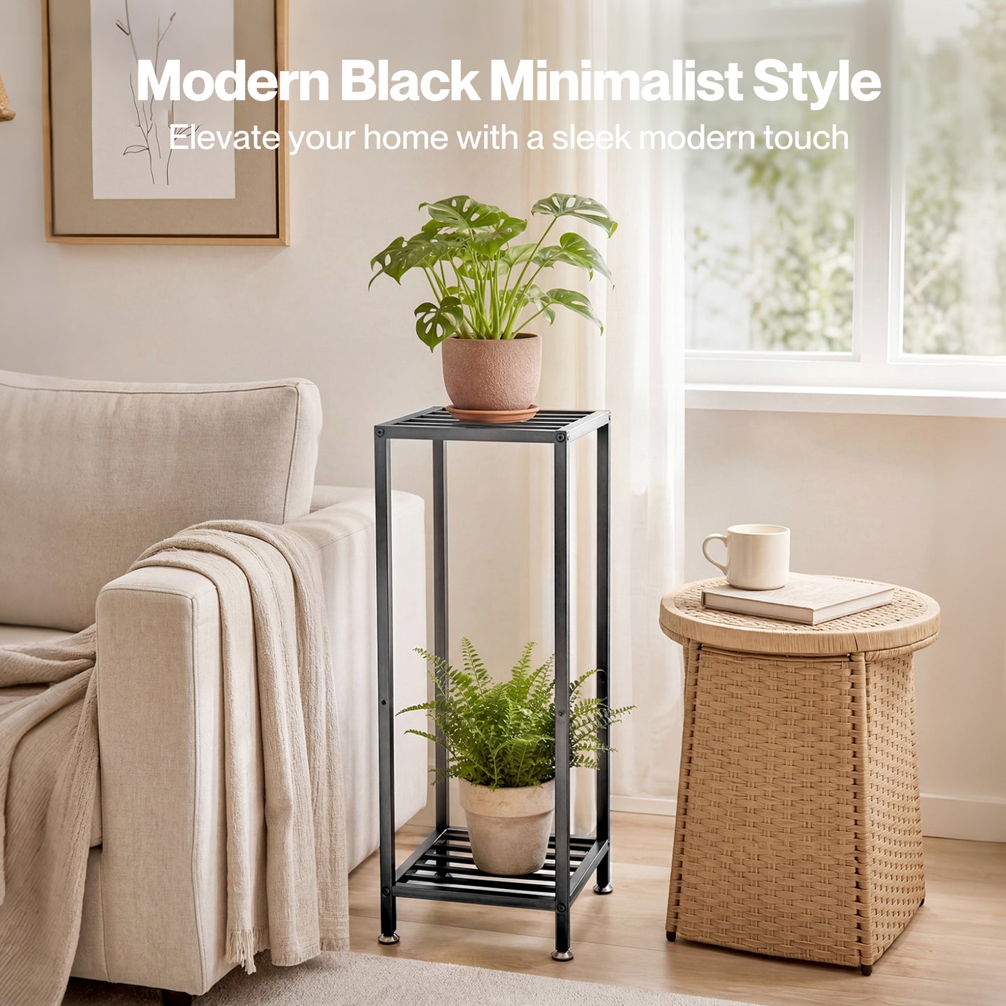 Levede 2 Tier Plant Stand Flower Pot Rack Shelf Planter Holder Indoor Outdoor