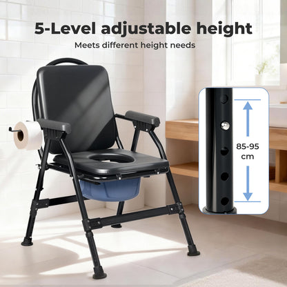 Levede Commode Toliet Chair for Disabled Folding Adjustable Remmoveable Seat