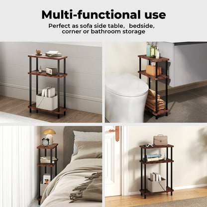 Levede Slim Side Table 3 Tier Narrow Sofa End Table Bedside Storage Stand