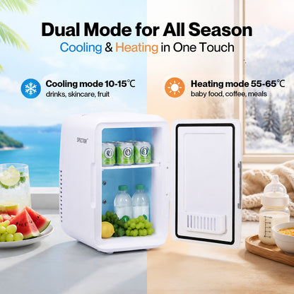 Spector mini fridge portable fridge cooler and warmer PP white