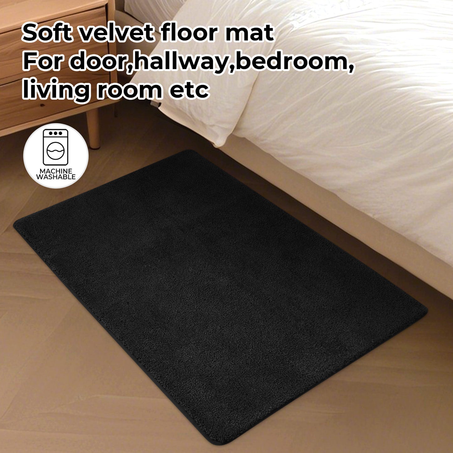 Marlow Heavy Duty Non-Slip Door Mat Entryway Bathroom Kitchen Floor Rug Washable