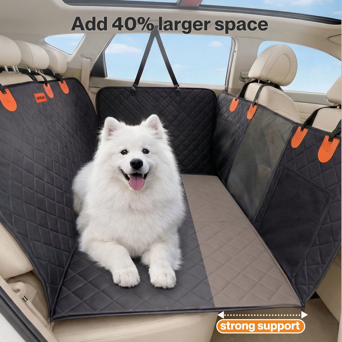 Skylos Dog Car Seat Cover Pet Back Seat Hammock Safety Protector  Waterproof