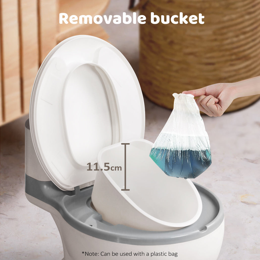 Dekko Kids Potty Trainer Seat Safety Toilet Training Toddler Non-Slip Grey