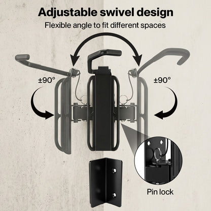 MONVELO Bike Rack Hook-mounted Parking Rack Swivel Wall Mount Bike Storage 4PCS