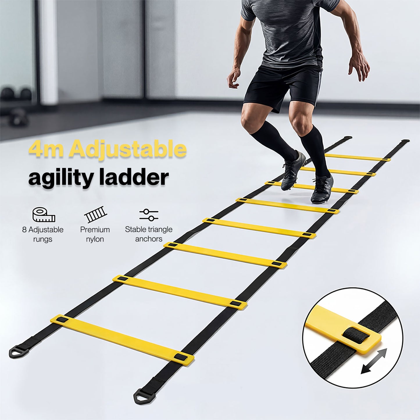 Centra Speed Agility Training Set Football Footwork Ladder Hurdles Cones Kit