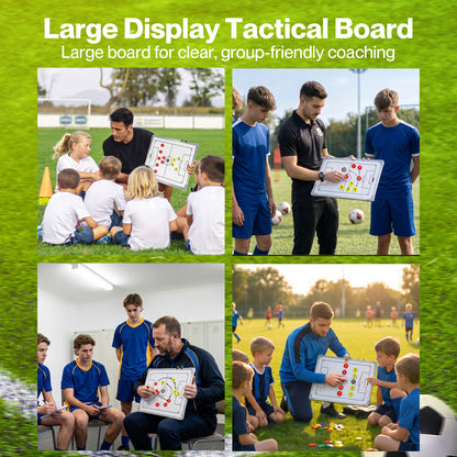 Magnetic Football Tactics Board Double Sided Soccer Coaching Clipboard Training