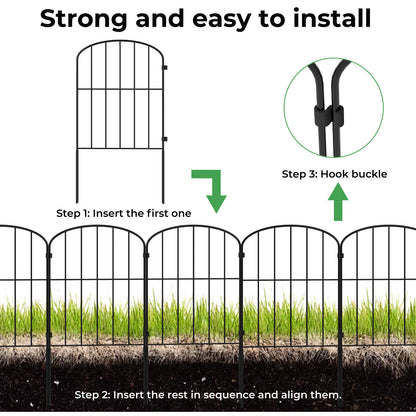 Levede 10 Pack Animal Barrier Metal Decorative Garden Fence Outdoor Pet Border