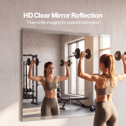 Yezi Home Gym Mirrors Wall Mounted Large Full Body Mirror 2 PCS 120cm x 60cm