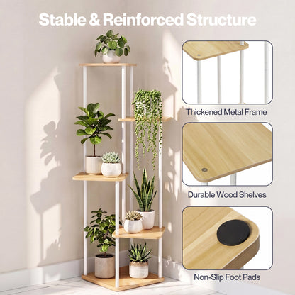 Levede 5 Tier Plant Stand Flower Pot Display Rack Metal Corner Planter Holder