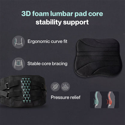 Centra Back Support Belt Lower Back Pain Relief Breathable 3D Lumbar 7 Stays