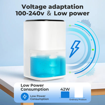 Spector Electric Dehumidifier 2000ml Drying Moisture with LED Light Timer Silent
