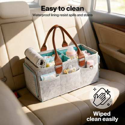 Dekko Nappy Caddy Organiser Baby Diaper Storage Bag With Shoulder Strap Portable