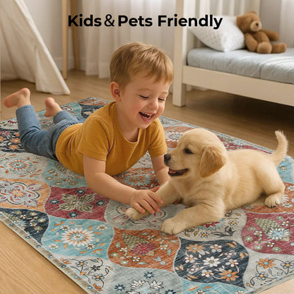 Marlow Floor Area Rug Runner for Living Room Bedroom Washable Non Slip 80x150cm
