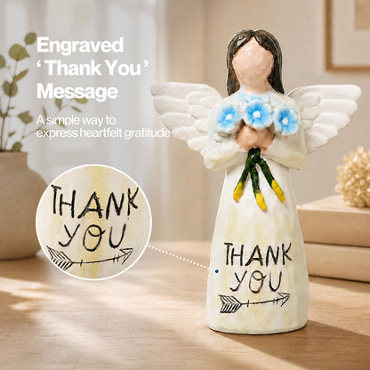 Levede Forget Me Not Sympathy Gift Angel Figurine Thank You Home Decor White